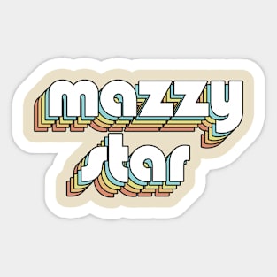 Mazzy Star - Retro Rainbow Typography Faded Style Sticker